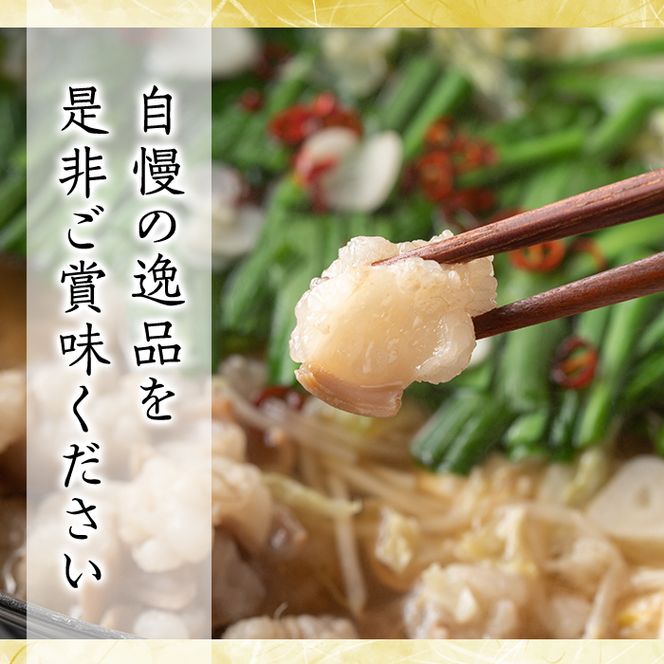 鹿児島県産黒毛和牛小腸使用！もつ鍋セット(約2人前分)国産 モツ モツ鍋 ホルモン 牛肉 出汁 醤油ベース 惣菜 おかず【和食処まきや】akn065-01