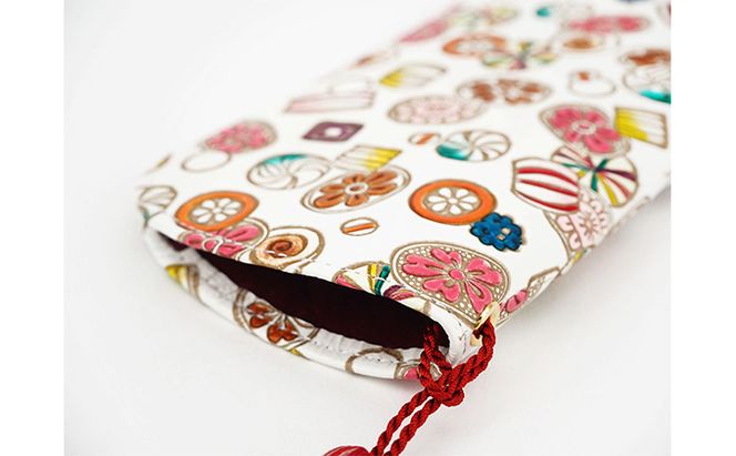 【文庫屋大関】メガネケース　飴【皮革工芸品】 ファッション小物 民芸品 