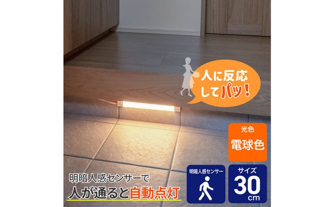 LED多目的灯 明暗人感30cm 電球色ALT-3030PIR(L) 272183_AZ246