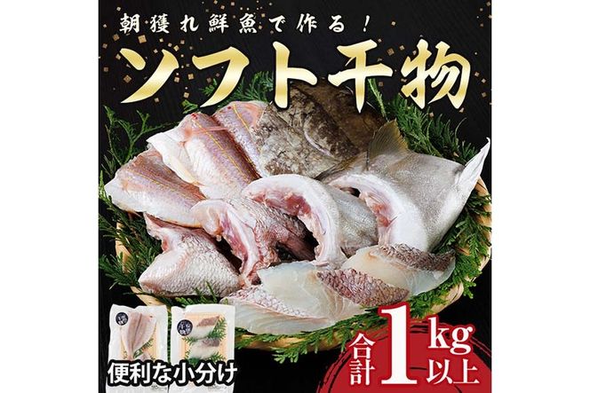 朝獲れ鮮魚で作る！魚屋さんの自家製ソフト干物！合計1kg以上(5～10枚)アジ イワシ カマス イカ タイ ブリカマ セット 詰め合わせ ひもの 焼き魚 おかず お惣菜【YS-3】【株式会社安田】
