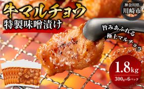 ＜訳アリ＞牛マルチョウ　特製味噌漬け　1.8kg(300g×6）【順次発送】 141305_KZ32