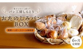 【 6ヶ月 定期便 】まごころいっぱい！ パン工房しらとり 「 種類いっぱい♪ 」 おたのしみパン ボックス 【B】 冷凍 パン 詰め合わせ ボックス ギフト お楽しみ [AU015ci]