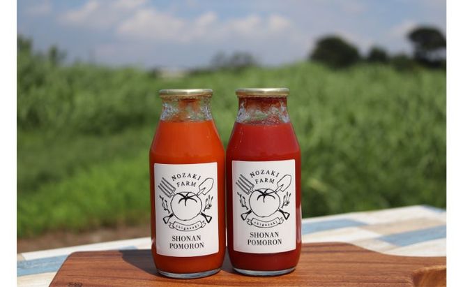 湘南・茅ヶ崎自慢のトマトの味わいが楽しめる　野崎農園　湘南ポモロンジュースセット　180ml　6本（レッド3本×ゴールド3本） 果汁飲料 野菜飲料 トマトジュース 