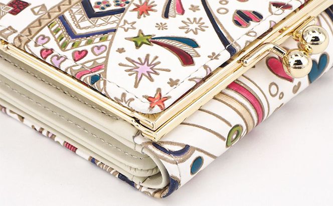 財布 三つ折り ミニ財布 グロッシーハート 文庫屋大関 三つ折り財布 三つ折りミニ財布 手のひらサイズ 小さい財布 小さい レディース 本革 牛革 革 コンパクト カード 収納 工芸品 雑貨 ハート 星 日本製 東京