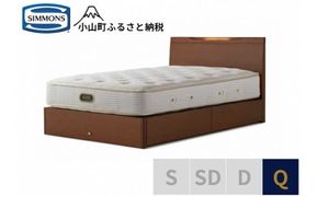 3BV15【シモンズ】ケンドリック　引出付/エグゼクティブ　リッチナット色　Q