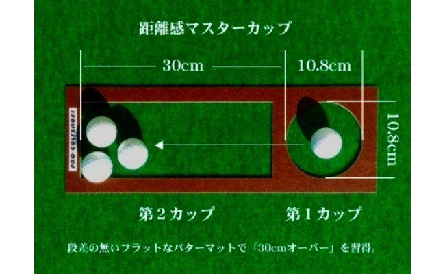 PGS101　ゴルフ練習用・最高速EXPERTパターマット30cm×3mと練習用具（距離感マスターカップ、まっすぐぱっと、トレーニングリング付き）（土佐カントリークラブオリジナル仕様）【TOSACC2019】〈高知市共通返礼品〉