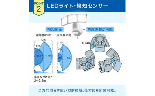 防犯 センサーライト MSL4 電化製品 家電 LED ライト 屋外 照明 