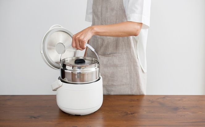 鍋 ダブル真空保温調理鍋 おまかせさん RWP-N45 ホワイト アイリスオーヤマ IH対応 真空保温調理器 4.5L ホワイト ダブル真空保温調理鍋