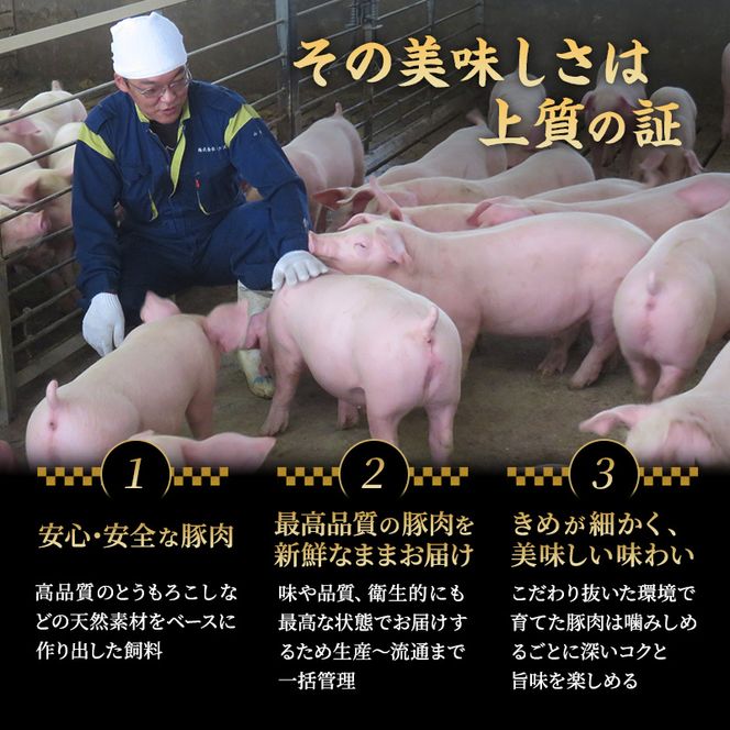 もちぶた 肩ロース 3種 約1650g 詰め合わせ 焼き肉のたれ付 ロース バラ ソテー