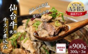 牛すじ煮込み 900g ( 300g × 3個 ) セット 詰め合わせ 仙台牛 国産牛 国産牛肉 牛肉 肉 牛すじ