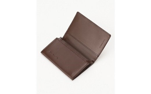 【8-25】さとり　松阪レザー(松阪牛革)　名刺入れ(ブラウン)