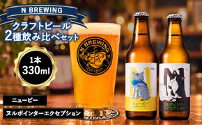 クラフトビール 2本セット（ニュービー・ヌルポインターエクセプション）| クラフトビール ビール 地ビール 酒 お酒 飲み比べ ギフト プレゼント 贈り物 家庭用 自宅用 送料無料 人気 岐阜 瑞穂市 みずほビアワークス