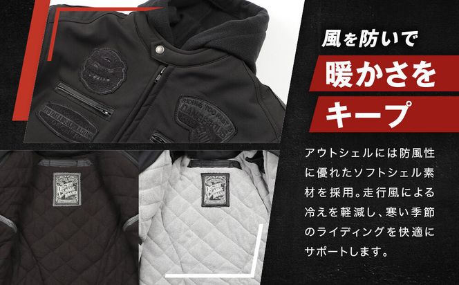 【デグナー】ソフトシェルジャケット[22WJ-10] グレー Lサイズ｜京都 バイクギア 人気ブランド ジャケット バイク［ ライディングジャケット フリースインナー 防風 プロテクター 安全性 ツーリング ライダー バイカー アウトドア おしゃれ かっこいい 人気 おすすめ 送料無料 ふるさと納税 ］ 261009_A-JR193VC05