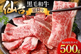 牛肉 仙台黒毛和牛 焼肉用 カルビ バラ 500g [カネダイ 宮城県 気仙沼市 20566331] 肉 和牛 A4 黒毛和牛 焼肉 バラ肉 お肉 国産 ブランド牛 A4ランク 国産牛 おにく ばら肉 旨み 甘み 500グラム
