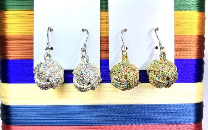 【※使用しない※】組紐ピアスモンキー八千代金 