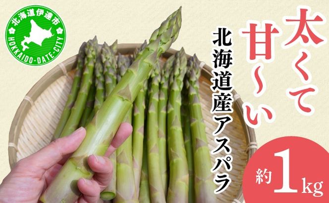 【2026年先行予約】太くてあまーい 北海道産 春芽 アスパラ (約1kg／LL以上中心＋3L・L混合 ) 先行予約 新鮮 採れたて直送 旬 野菜 あすぱら 農家直送 北海道  Farm&Firm かたもと 伊達市