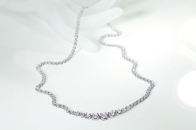 pt900 豪華【5.0ct】全周 ダイヤモンド テニスネックレス CSN00115 SWAV061