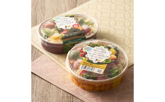 有機肥料で育った野菜たっぷりのミートソースラザニア&玄米カレードリア各1個【アグリCATS】_HA2083 野菜 たっぷり ミートソース ラザニア カレードリア 惣菜 美味しい 福岡県宗像市 宗像市 福岡 宗像