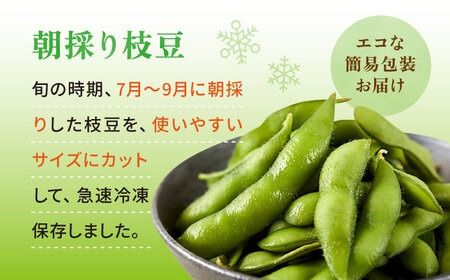 枝豆 500g 冷凍 旬の時期に急速冷凍 【福岡県糸島産】 糸島市 / オーガニックナガミツファーム 野菜 えだまめ [AGE042]