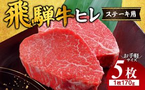 飛騨牛 ヒレ 170g ×5枚｜牛肉 和牛 国産 瑞穂市 岐阜県 ※離島への配送不可