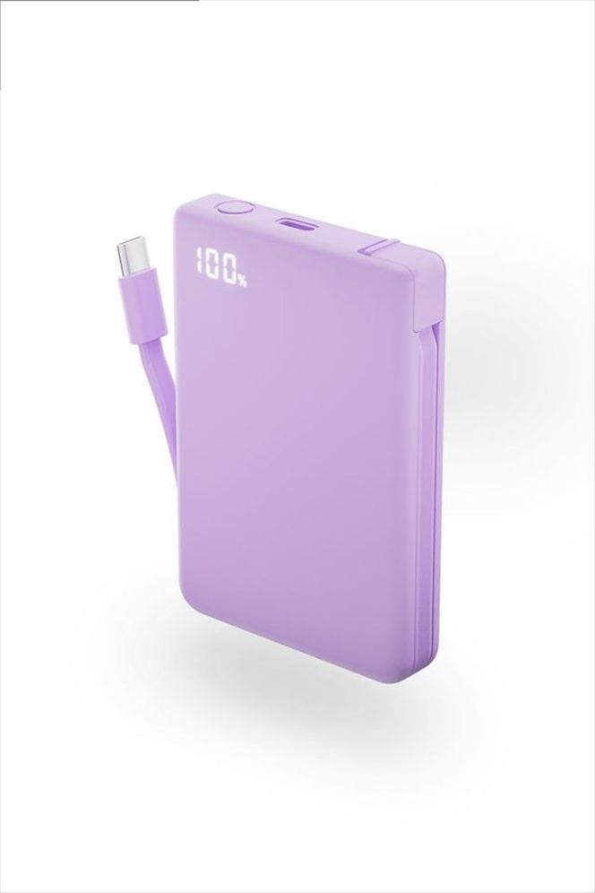 CIO モバイルバッテリー 5000mAh Mate Powerbank 002 エアリーパープル｜小型 軽量 おしゃれ 便利 [2683]