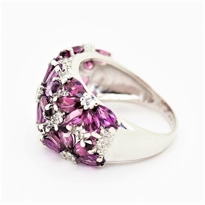 ロードライトガーネット リング 4.0ct SV925 (12505) 指輪 リング ロードライトガーネット ホワイトトパーズ シルバー ジュエリー アクセサリー 山梨県 甲斐市 BR-73