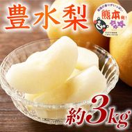 豊水梨 約3kg（4～12玉）【梨 なし 果物 フルーツ デザート 食後 熊本県産】※配送不可：離島