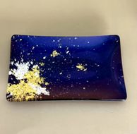 角小皿 マジョ（金箔）ブルー ［NF130］ 303446_CU90057VC02