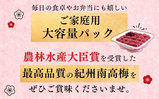 【現寄付額は9月まで】最高級紀州南高梅・大粒しそ風味梅干し 1kg【ご家庭用】 / 梅干 梅干し 梅 うめ しそ 南高梅 家庭用【inm210C】