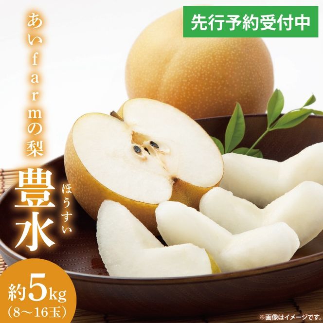 【先行予約】【数量限定】あい farm の梨 豊水 5kg (8～16玉) | 9月上旬より順次発送 梨 なし フルーツ 果物 新鮮 旬 梨園 益子町産 (DQ002)