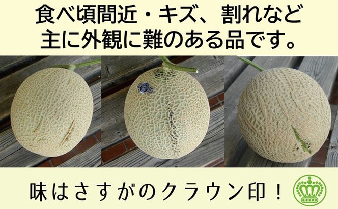 【10ヶ月定期便】クラウンメロン（訳あり）1玉入 メロン デザート グルメ 果物 フルーツ 季節の果物 スイーツ 袋井市 静岡県