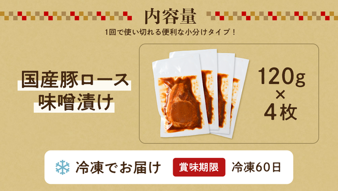 簡単おかず調理 国産豚ロース 味噌漬け