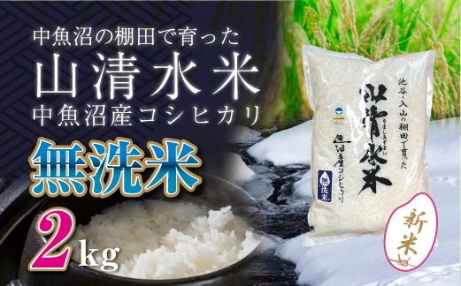 【令和8年産 新米】 新潟県魚沼産コシヒカリ「山清水米」無洗米2kg