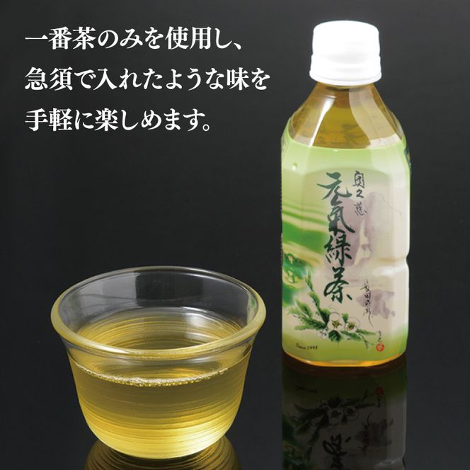 奥久慈茶 元気緑 (350ml×24本)|奥久慈茶　緑茶 日本茶 飲料 ペットボトル飲料 一番茶 国産 茨城県 大子町（AJ002）