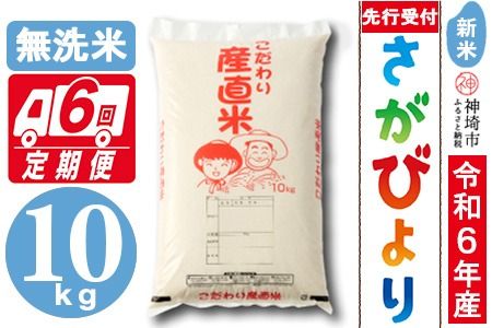 【令年6年産 新米先行受付】さがびより 無洗米 10kg【6ヶ月定期便】【米 お米 コメ 無洗米 10kg×6 おいしい ランキング 人気 国産 ブランド お得 地元農家】(H061282)