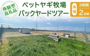【体験型返礼品】ペットヤギ牧場バックヤードツアー（来場/3時間/2名）（愛知ヤギ農場）