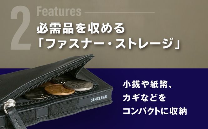 マグネット付 カード・コインケース SORT ZIP（ST02） 糸島市 / SIMCLEAR シムクリア 小銭入れ 財布 コンパクト カード IC パスケース[AKP014]
