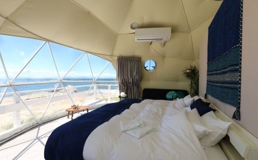 【ビーチフロント】【知多半島　美浜町】ドームテント　ペア宿泊券　素泊まり