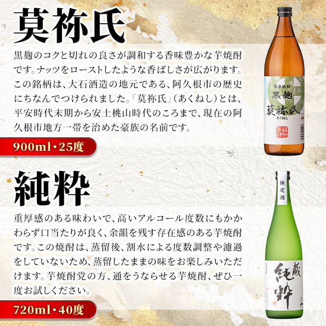 鹿児島本格芋焼酎！コンプリートセット(計10本)「鶴見・莫祢氏・純粋・かぶと鶴見・かぶと莫祢氏・がんこ焼酎屋・橙華・鶴見黄麹・緋扇・神舞」国産 詰め合わせ 芋 鹿児島県産 酒 アルコール 飲み比べ 父の日 贈答用 ギフト【大石酒造】akn038-53