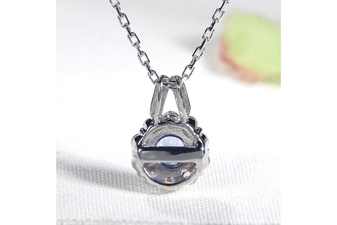ネックレス プラチナ PT900 タンザナイト 取り巻き ダイヤモンド 0.2ct フラワー ペンダント 【f218-ta-pt】 [オーダーメイドジュエリーメイ 山梨県 韮崎市 20745461] アクセサリー アクセ レディースアクセサリー レディース ダイヤ ジュエリー ブルー 青 宝石 かわいい