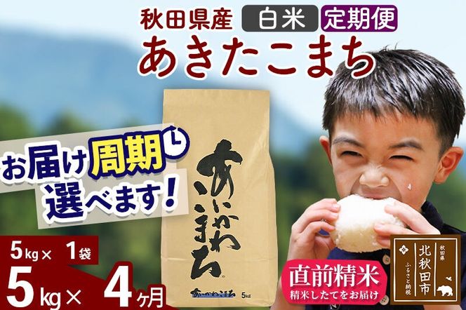 ※令和7年産※《定期便4ヶ月》秋田県産 あきたこまち 5kg【白米】(5kg小分け袋) 2025年産 お届け周期調整可能 隔月に調整OK お米 藤岡農産 [藤岡農産 秋田 お米 あきたこまち 米どころ 東北 北秋田市 定期便 毎月お届け]|foap-10304