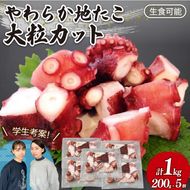 やわらか 地たこ 200g×5 (計1kg) カット済み ヤナギダコ 生食可 冷凍 大船渡市
