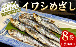 いわし　めざし　60g×8袋　マイワシ　ウルメイワシ | 鰯 真イワシ 魚 魚介 水産 網焼き 炭火焼 おつまみ 酒の肴 ご飯のお供 京都 宮津市