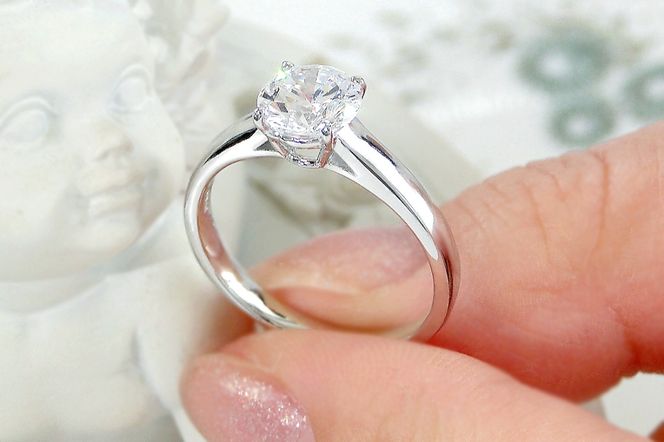 pt950 一粒 1カラット ダイヤモンド リング【H-SI2-Good】 /【中央宝石研究所鑑定書付】 CSR0208-pt SWAV073