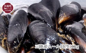 三陸産ムール貝1kg (20個前後)　初栄丸