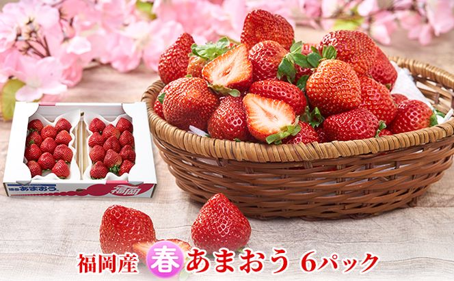 いちご あまおう 6パック 1Pあたり約250g 福岡のいちご！苺 本来の酸味と甘み 春 配送不可 離島 果物類 イチゴ 