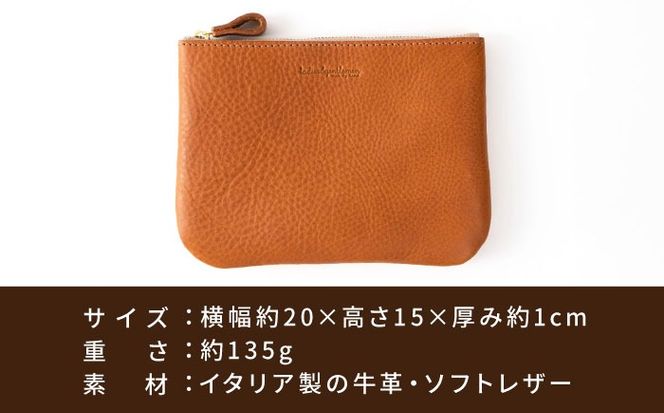 マチなしのファスナーポーチ Lsize 糸島市 / LADIES&GENTLEMEN 本革 革製品[ADK081]