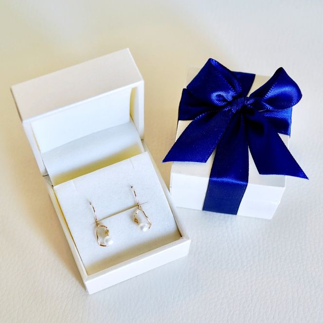 K10YG(10金) イエローゴールド 揺れる シトリン&パール ピアス 保証書付 G-034 242-044-c