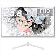 210-3399　Pixio ゲーミングモニター 23.8インチ FHD 200Hz Fast VA ホワイト/白 PXC248WAVEW【 神奈川県 小田原市 】