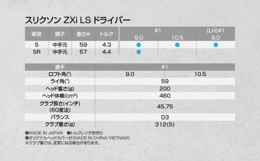 スリクソン ZXi LS ドライバー ≪2024年モデル≫_CK-C703